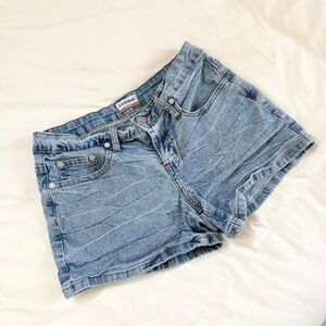 Y2K blue denim shorts no boundaries size 5